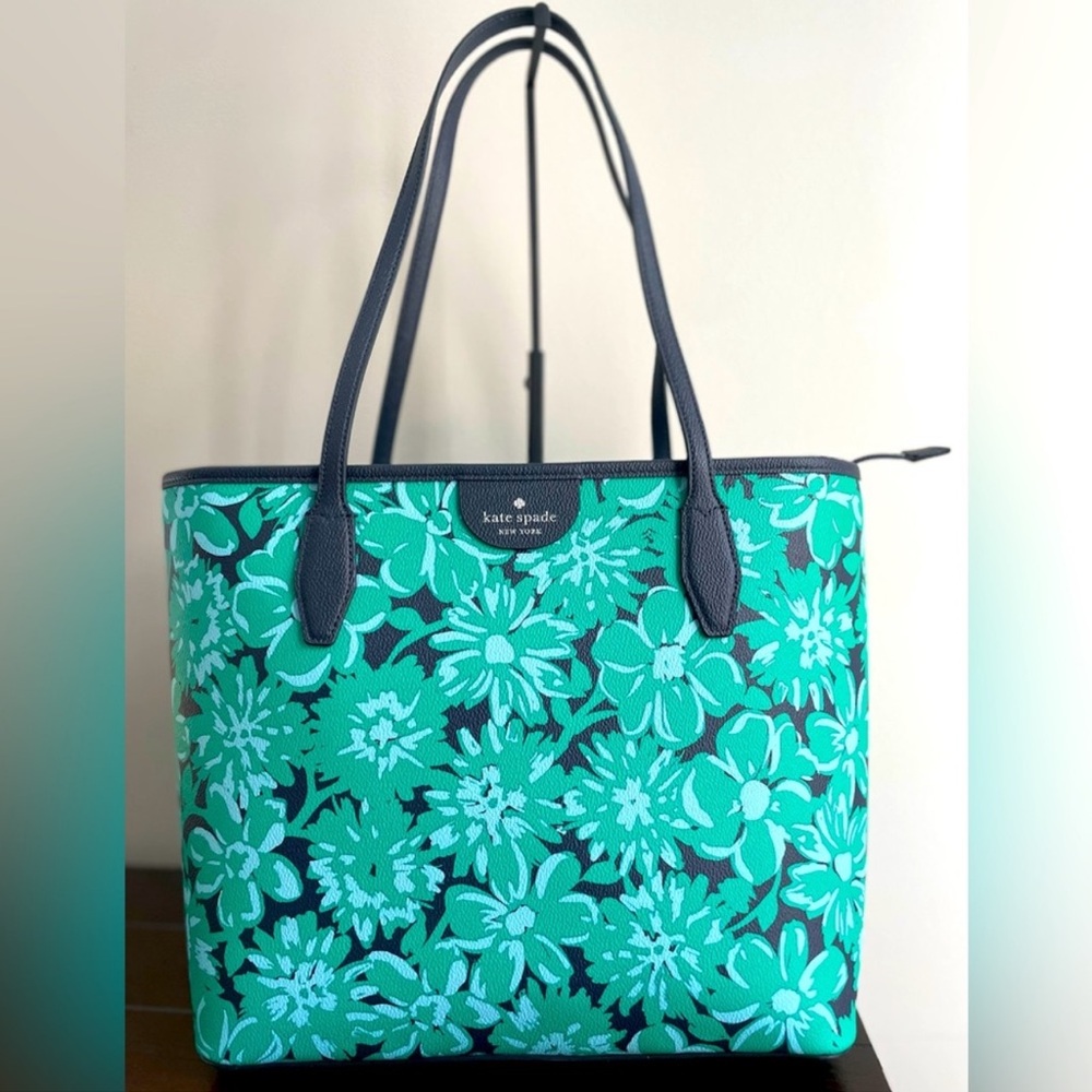 Kate Spade Limited Edition Lori Tote Green Multi Floral Tote NWOT
